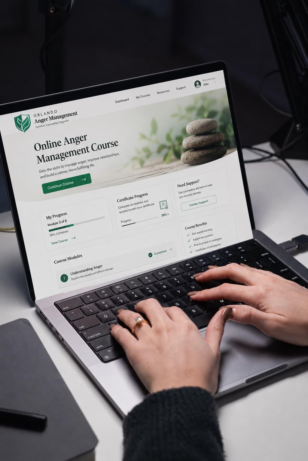 Court-accepted online anger management course from Dr. Janie Lacy, LMHC